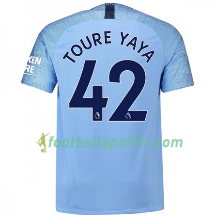 Tenue Manchester City Toure Yaya 42 Domicile 2018-2019 Maillot de Foot
